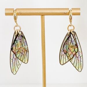 Iridescent Fairy Wing Earrings